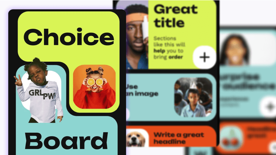 Mobile Choice Board template