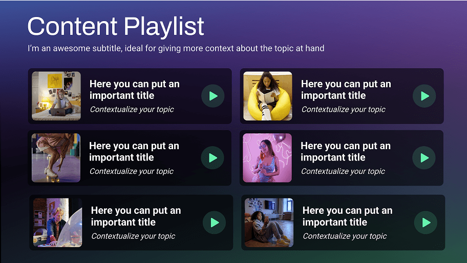 Playlist template