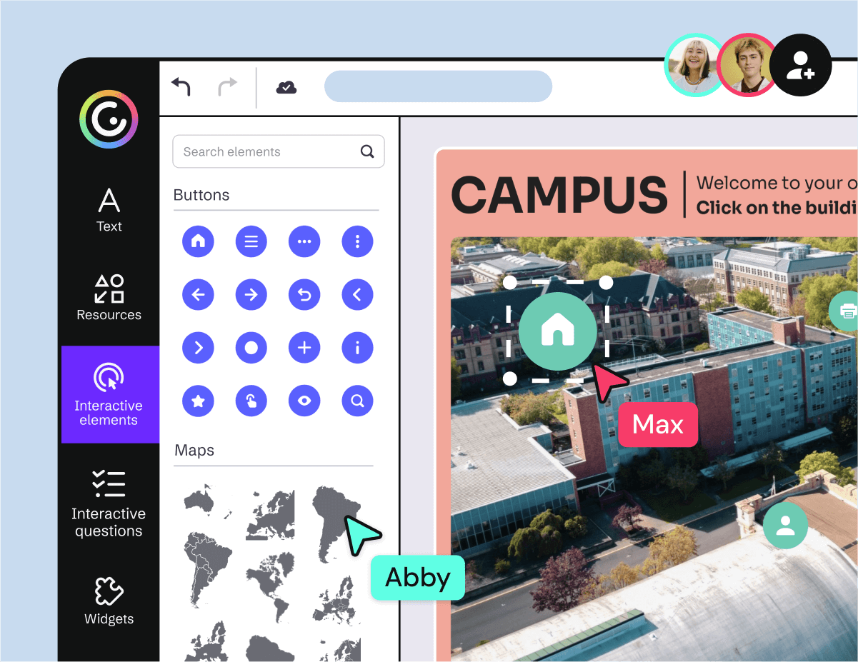Create clickable maps with hotspots in Genially