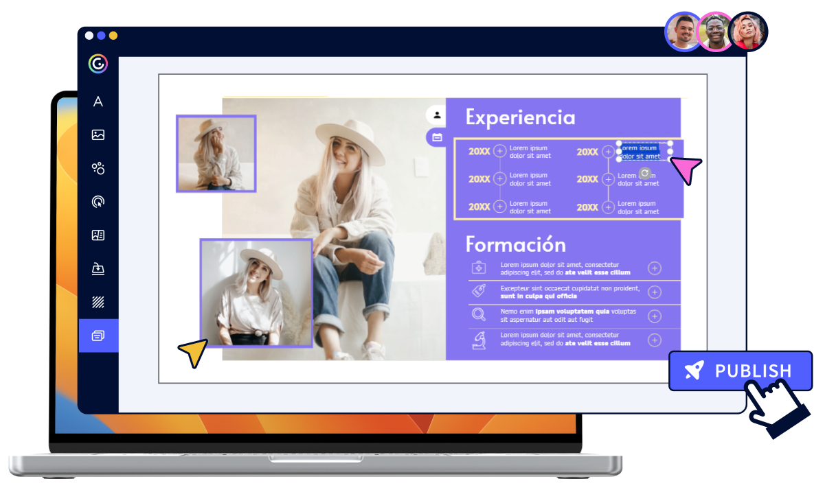 Creating a curriculum in the Genially editor, ready to publish
