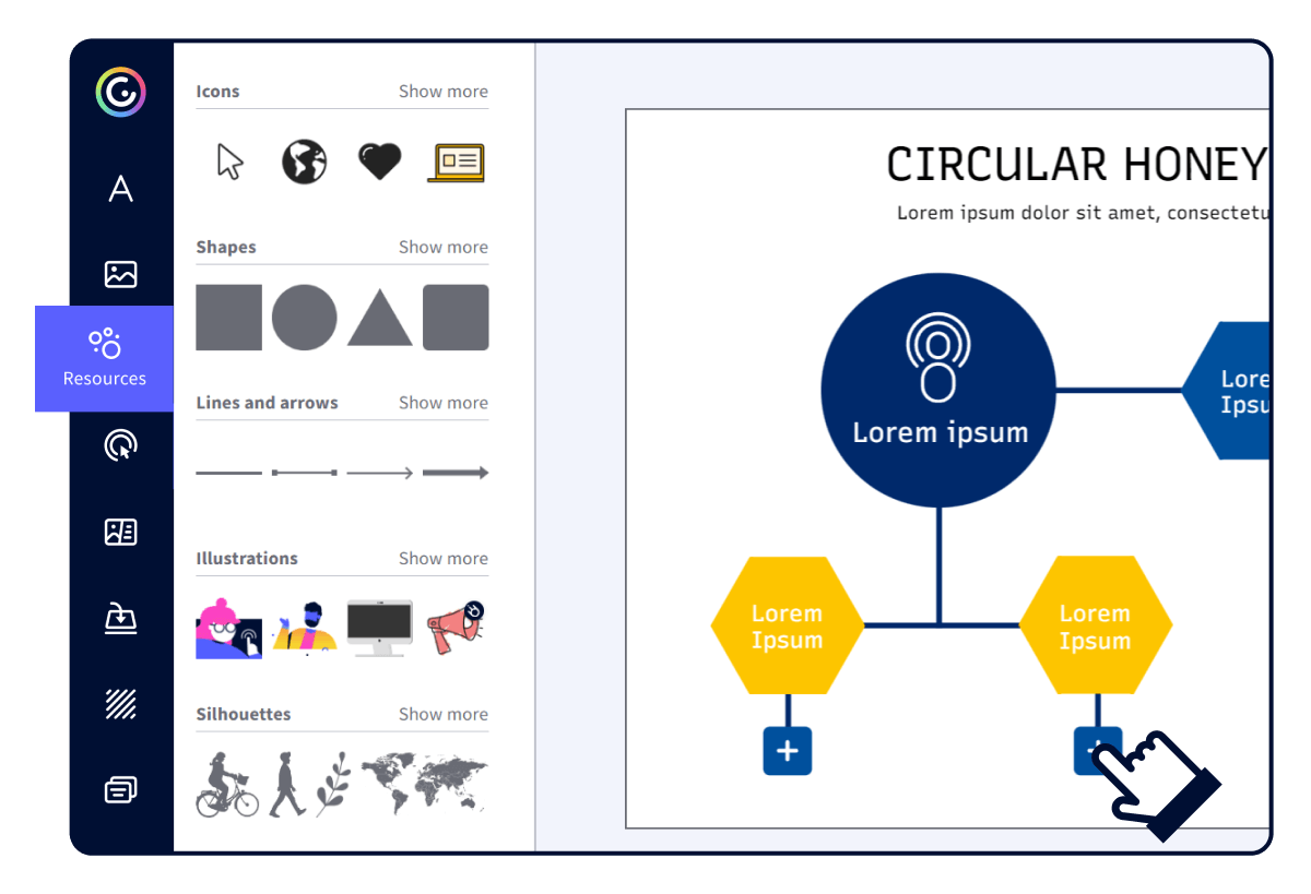 Editing concept map template