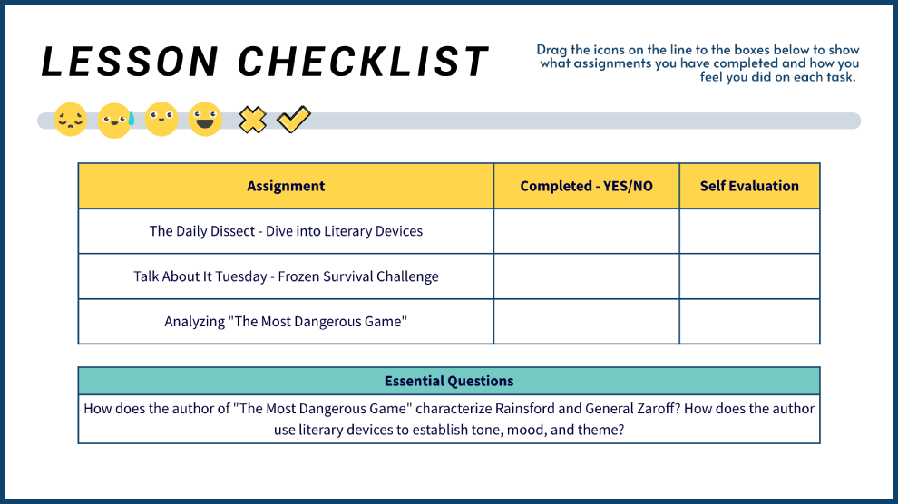 Lesson Checklist by Epic Charter Schools