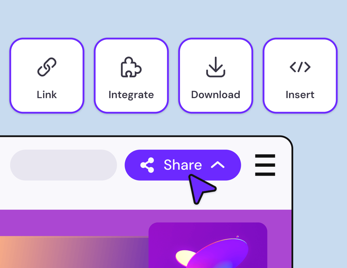 Genially sharing process