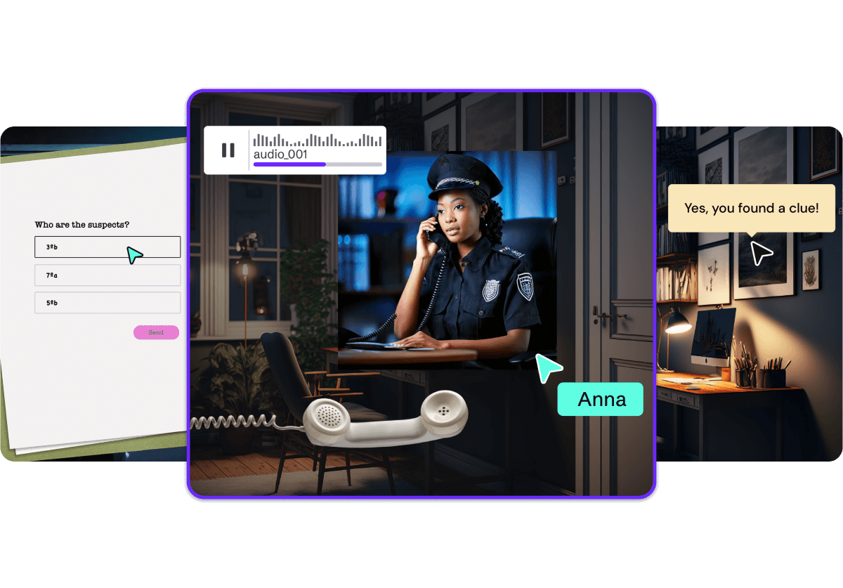 Images of a gamification made in Genially