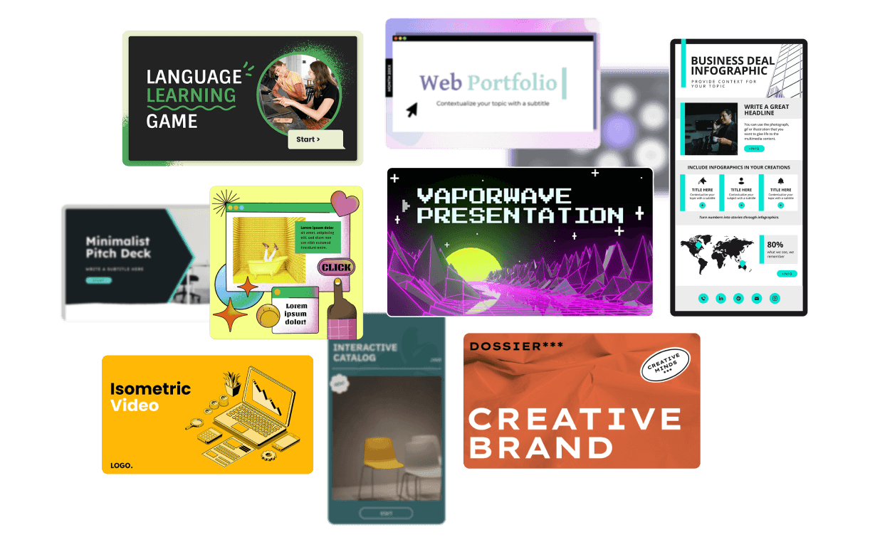 Multiple formats and templates from Genially
