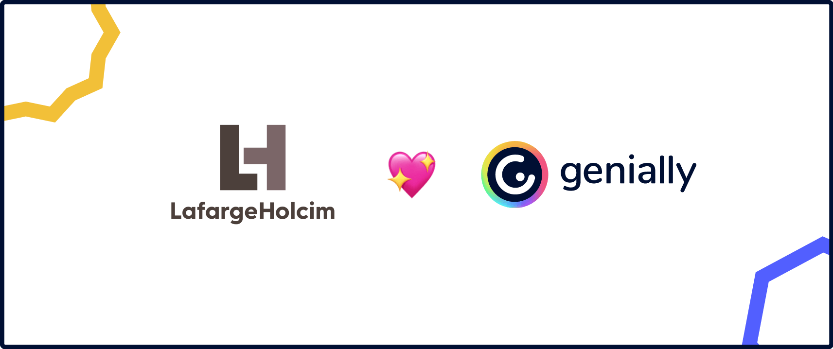 Illustration of Holcim and Genially logos