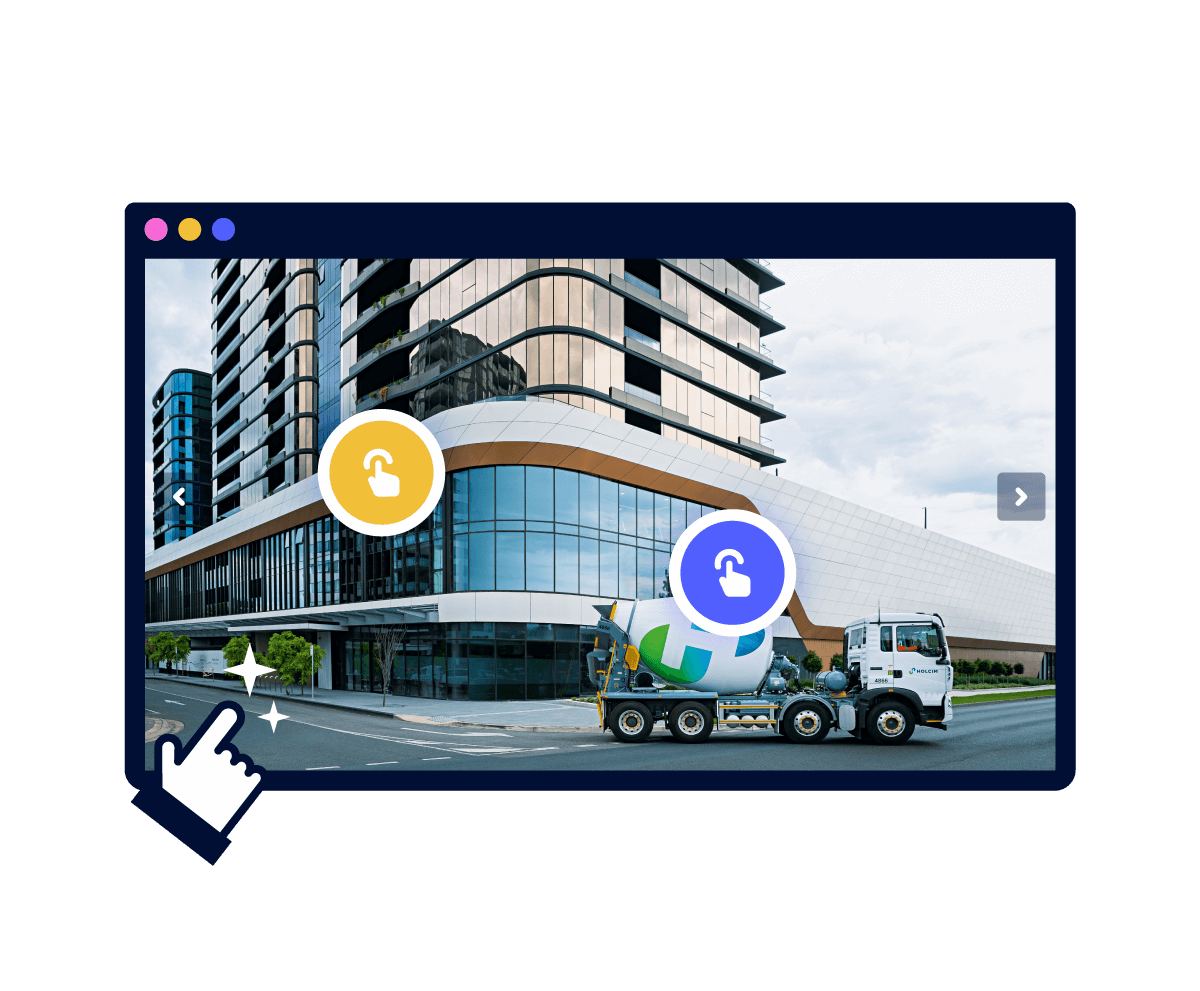 Image showing Genially's interactivity tool on a photograph