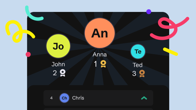 Leaderboard in a live session