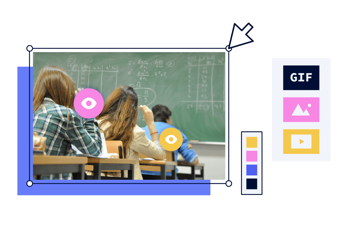 Interactive illustration of a class in Genially tool