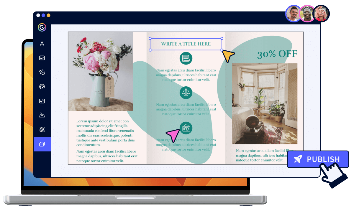 Steps to create and publish a digital brochure template online