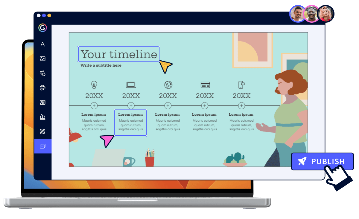 Steps to create and publish a timeline template