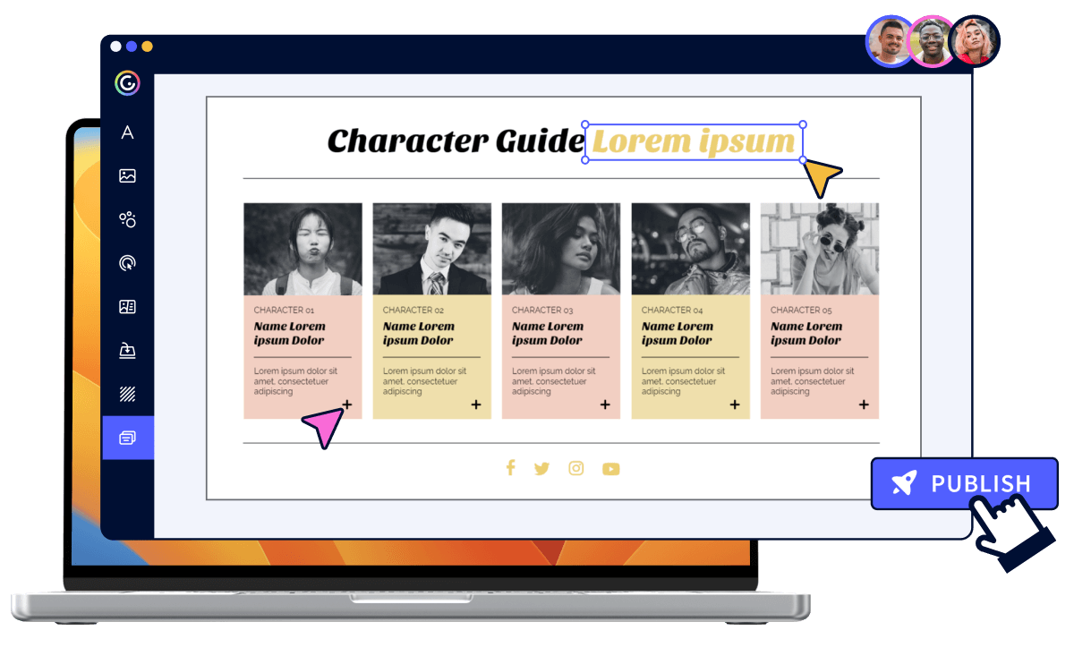 Steps for creating and publishing a digital interactive card template